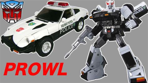 TRANSFORMERS AGE OF EXTINCTION PROWL NISSAN POLICE CAR WITH BLASTER TRANSFORMADOR - YouTube