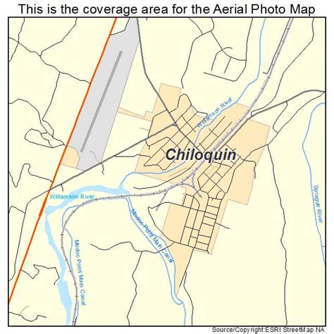 Aerial Photography Map of Chiloquin, OR Oregon