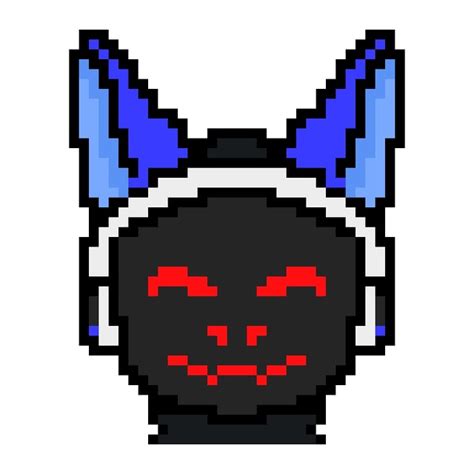 Tried pixeling a front-facing Protogen : r/PixelArt