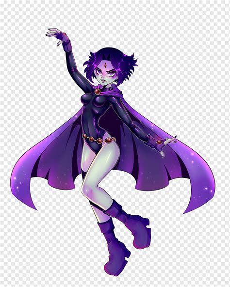 Raven Anime Beast Boy Deathstroke Teen Titans, raven, purple, animals, violet png | PNGWing