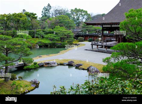 Japanese garden with pond Stock Photo - Alamy