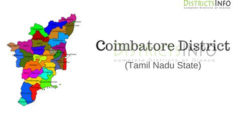 Coimbatore District With Talukas in Tamil Nadu State