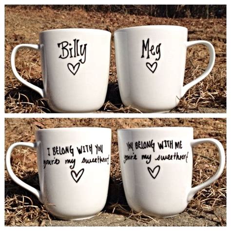 Couple Coffee Mugs Customizable by TheBeezeKnees on Etsy | Couples ...