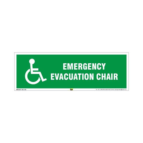 Buy Mr. Safe - Emergency Evacuation Chair Sign Eco Vinyl Sticker 12 Inch X 4 Inch Online at ...