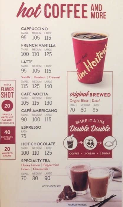 Tim Hortons Menu, Menu for Tim Hortons, McKinley Hill, Taguig City - Zomato Philippines