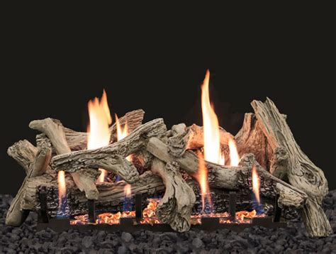 White Mountain Driftwood 30" Remote Ready Vent Free Logs | Fine's Gas