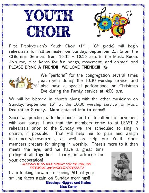 Join our Youth Choir!! | First Presbyterian Church of Littleton