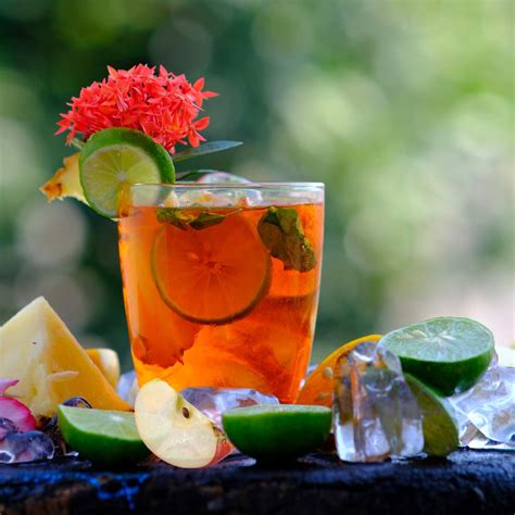 Malibu Rum Punch - Paradise Punch Cocktail with Earl Grey Tea