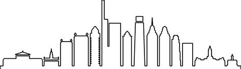 PHILADELPHIA SKYLINE Umriss Silhouette Vektor svg eps jpg png - Etsy ...