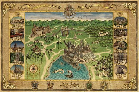 Fantasy World Maps: Harry Potter | Harry potter puzzle, Fantasy world ...