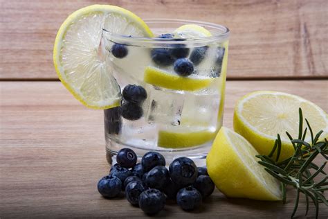 Lemonade With Lemon And Blueberries Free Stock Photo - Public Domain Pictures
