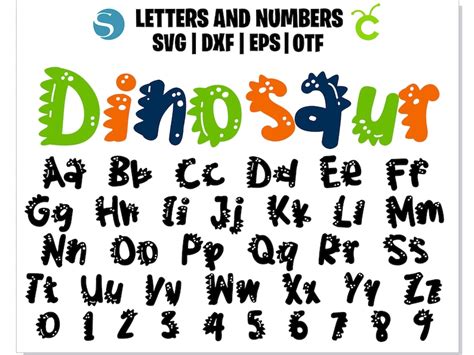 Dinosaur Font SVG Dinosaur Font OTF Dinosaur Alphabet SVG | Etsy