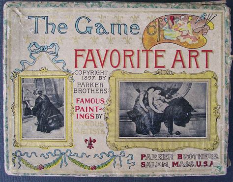 1897 Parker Brothers Game of Favorite Art - All About Fun and Games