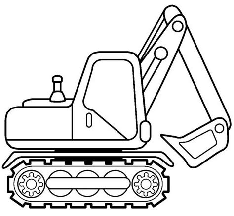 Free Excavator Coloring Pages