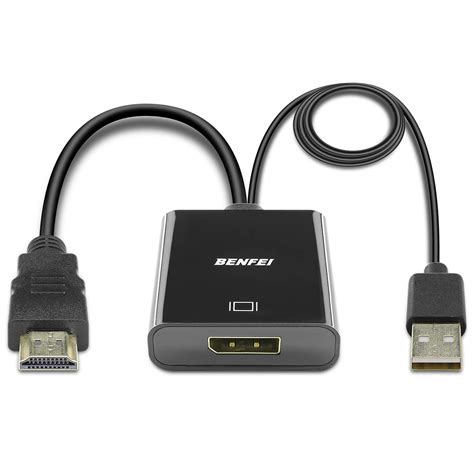 Active HDMI to DisplayPort Adapter with Audio, Benfei HDMI to ...