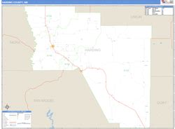 Harding County, NM Wall Map Basic Style by MarketMAPS