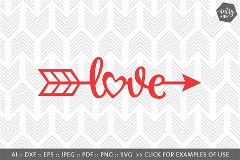 Love Arrow - SVG, PNG & VECTOR Cut File By Nutsy + Me | TheHungryJPEG