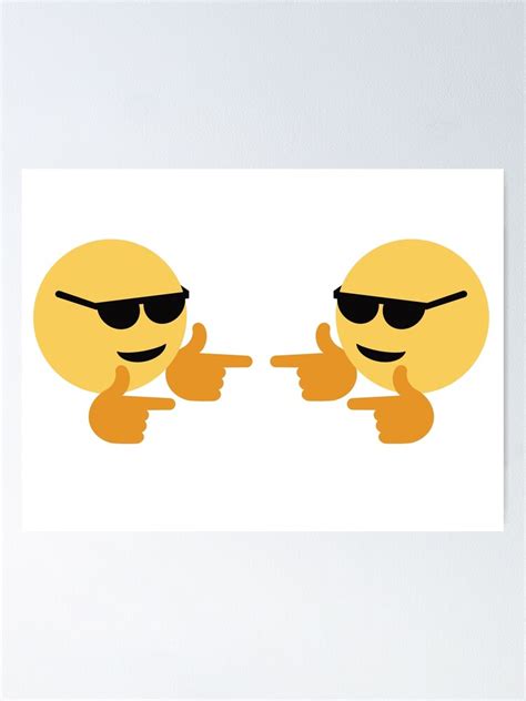 "Finger Guns Sunglasses Emoji " Poster for Sale by PlasticRainbow ...