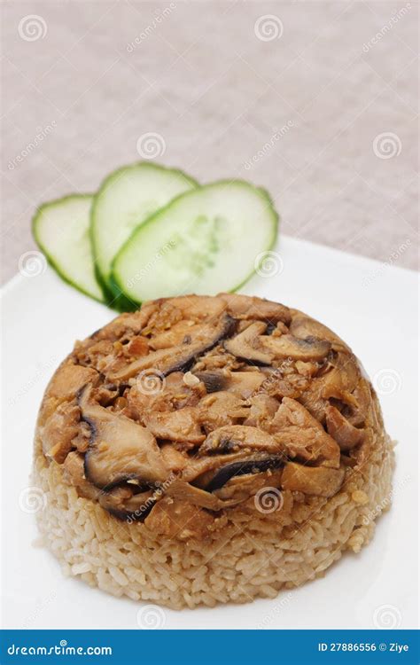 Nasi Tim Ayam Jamur stock photo. Image of plate, main - 27886556