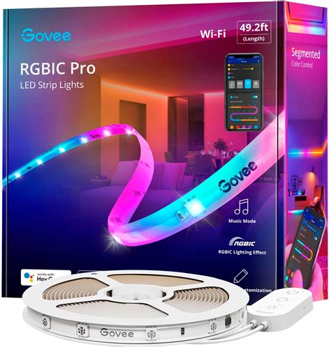 Best Buy: Govee Wi-Fi RGBIC LED Strip Light 50 feet Multi H619DAD1