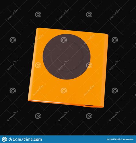 Golden and Brown IPod Shuffle 3D Icon on Black Stock Illustration ...