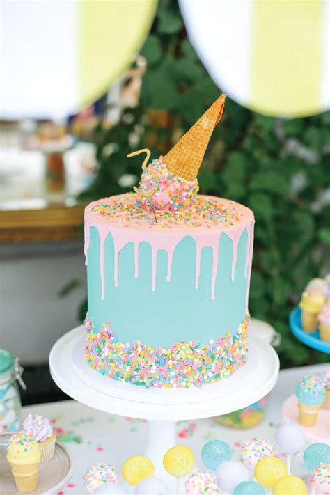 Ice Cream Inspired Birthday Party | Kara's Party Ideas | Summer ...