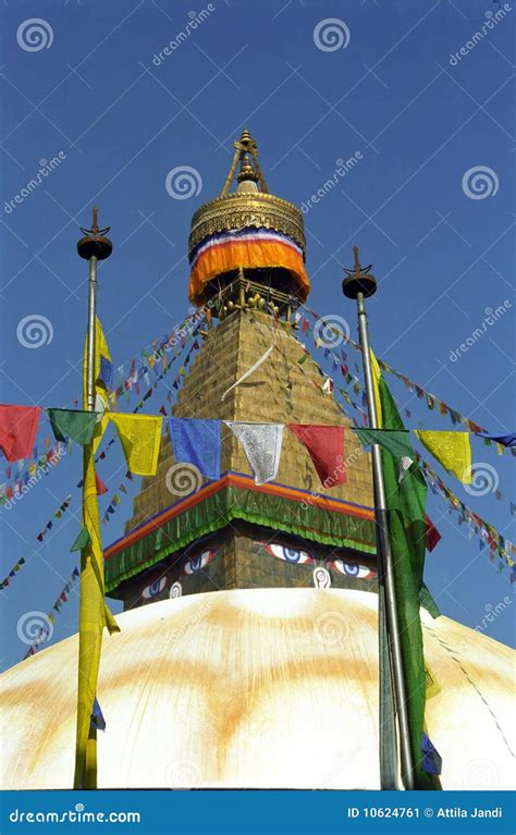 Stupa, Bodnath, Nepal stock image. Image of prayer, hindu - 10624761