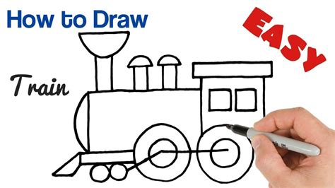 How To Draw A Train For Kids Step By Step