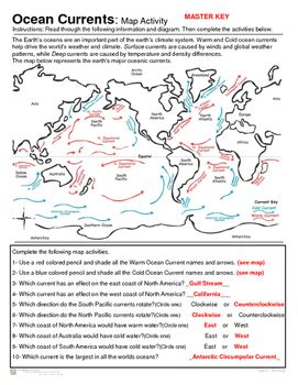 Ocean Currents Worksheet Answers