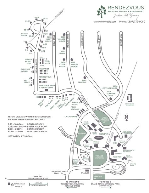 Teton Village Map | Rendezvous Mountain Rentals