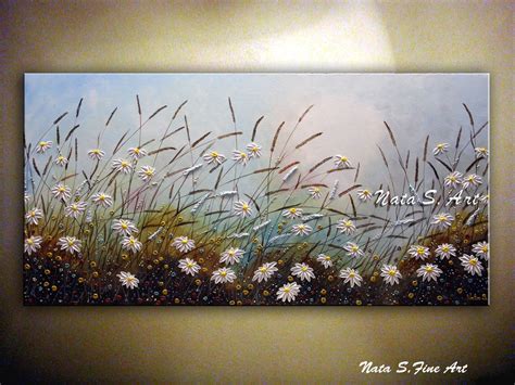 Daisy Field Painting Giclee PRINT Original Daisy Painting | Etsy | Floral art paintings ...