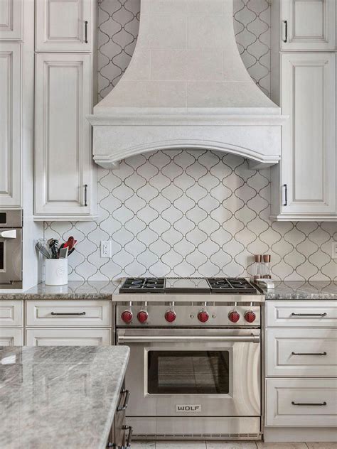 White Glazed Porcelain Arabesque Backsplash Tile | Backsplash.com | Arabesque tile kitchen ...