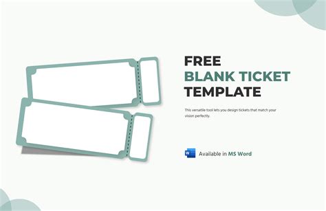 Free Blank Ticket Template - Download in Word | Template.net