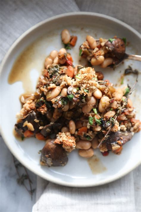 Vegetarian Cassoulet with Mushrooms and Chard - Feed Me Phoebe