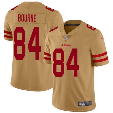 San Francisco 49ers Men's #84 Kendrick Bourne Gold Limited Inverted Legend Jersey on sale,for ...