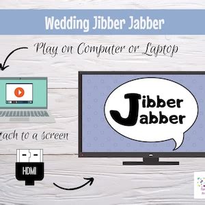 Virtual Game Jibber Jabber Wedding/rehearsal Dinner/bridal Shower Game, Sound Out the Words to ...