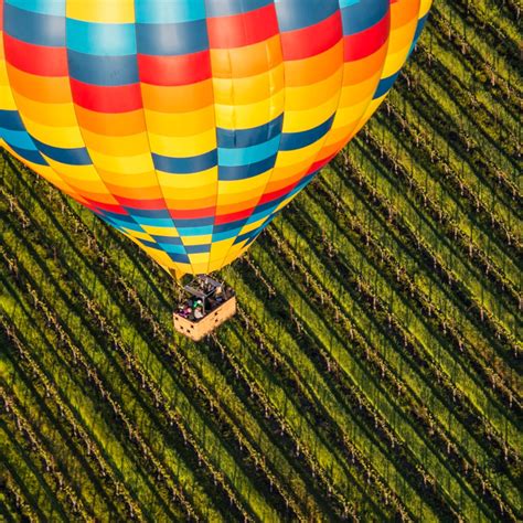 Stunning angle of this hot air balloon ride above a Napa Valley ...