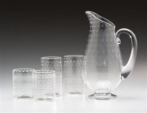 Bubble Pitcher and Glasses by Kenny Pieper (Art Glassware) | Artful Home