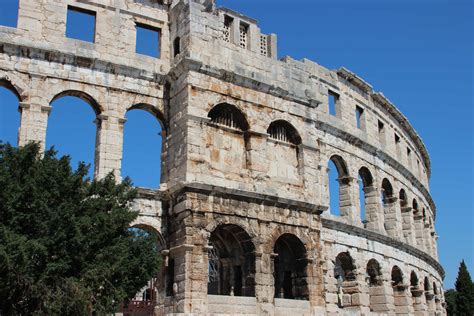 Free picture: amphitheater, Colosseum, architecture, ancient, Rome, Italy, medieval, blue sky