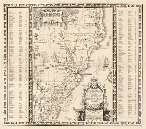 Southern Plantations 1800s Map