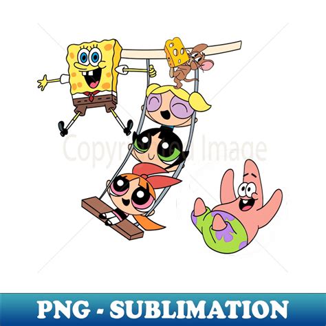 A unique crossover between Powerpuff girls SpongeBob square - Inspire Uplift