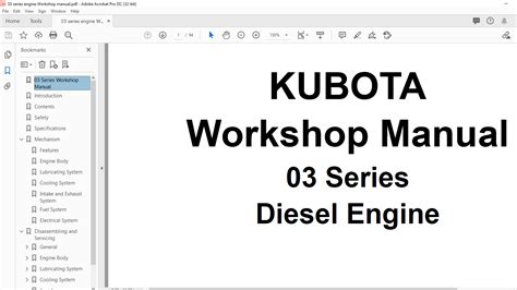 Kubota 03 Series Diesel Engine Workshop Manual - PDF DOWNLOAD - HeyDownloads - Manual Downloads ...