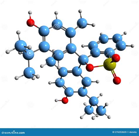 Thymol Molecular Structure Isolated On White Stock Illustration | CartoonDealer.com #92006620