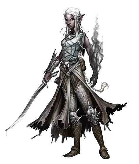 Female Dark Elf Magus Rogue - Pathfinder PFRPG DND D&D 3.5 5th ed d20 fantasy | Dark elf ...