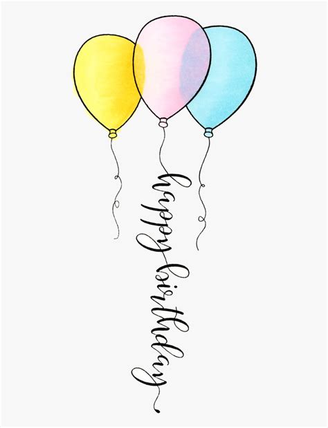 Happy Birthday Heart Balloons Drawing - Goimages Story