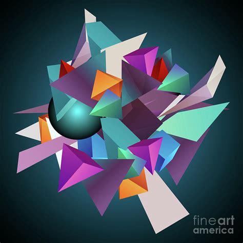 3d Geometric Digital Art by Amir Faysal