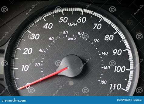 Car speedometer stock photo. Image of dashboard, kilometers - 37892632