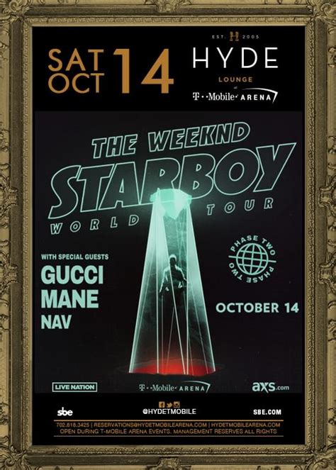 The Weeknd Starboy Tour Tickets at Hyde T-Mobile Arena in Las Vegas by ...