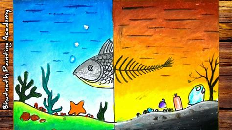 water pollution drawing||save environment - YouTube