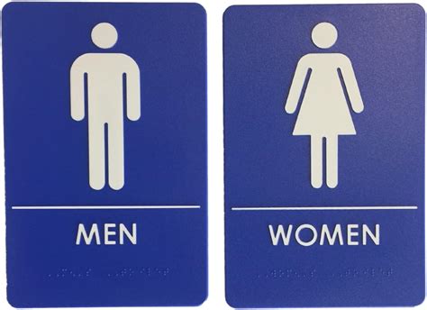 Buy Men's and Women's Restroom Signs, ADA-Compliant Bathroom Door Signs ...